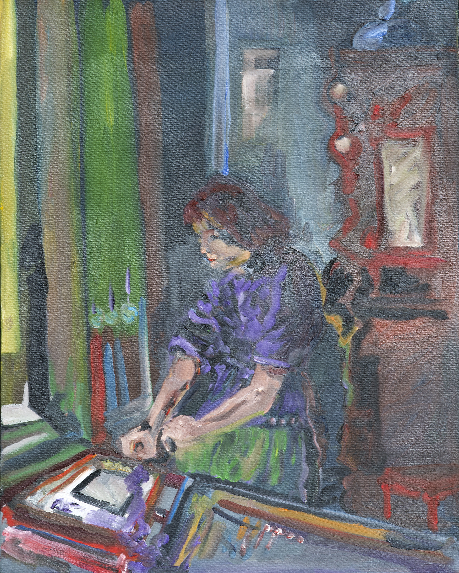 Jenine Making an Art Print